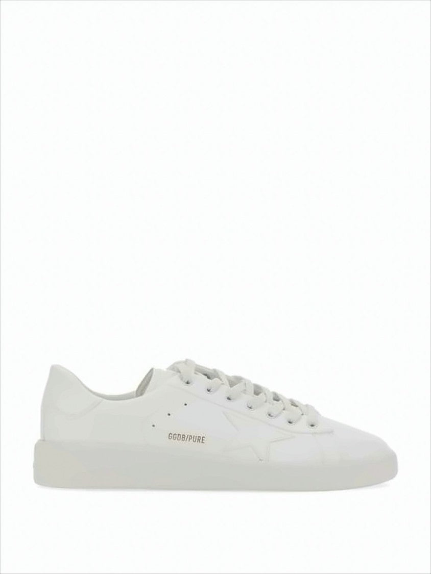 White Low-Top Sneakers with Lace-Up Front