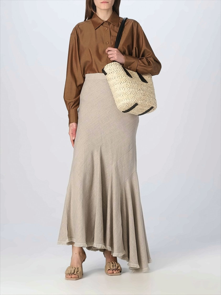Medium Straw Shoulder Bag