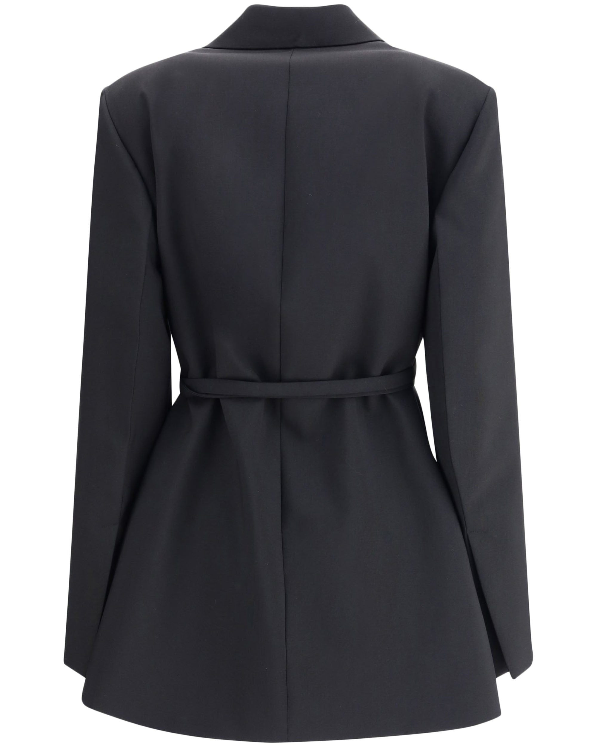 Belted Tailored Coat with Structured Silhouette