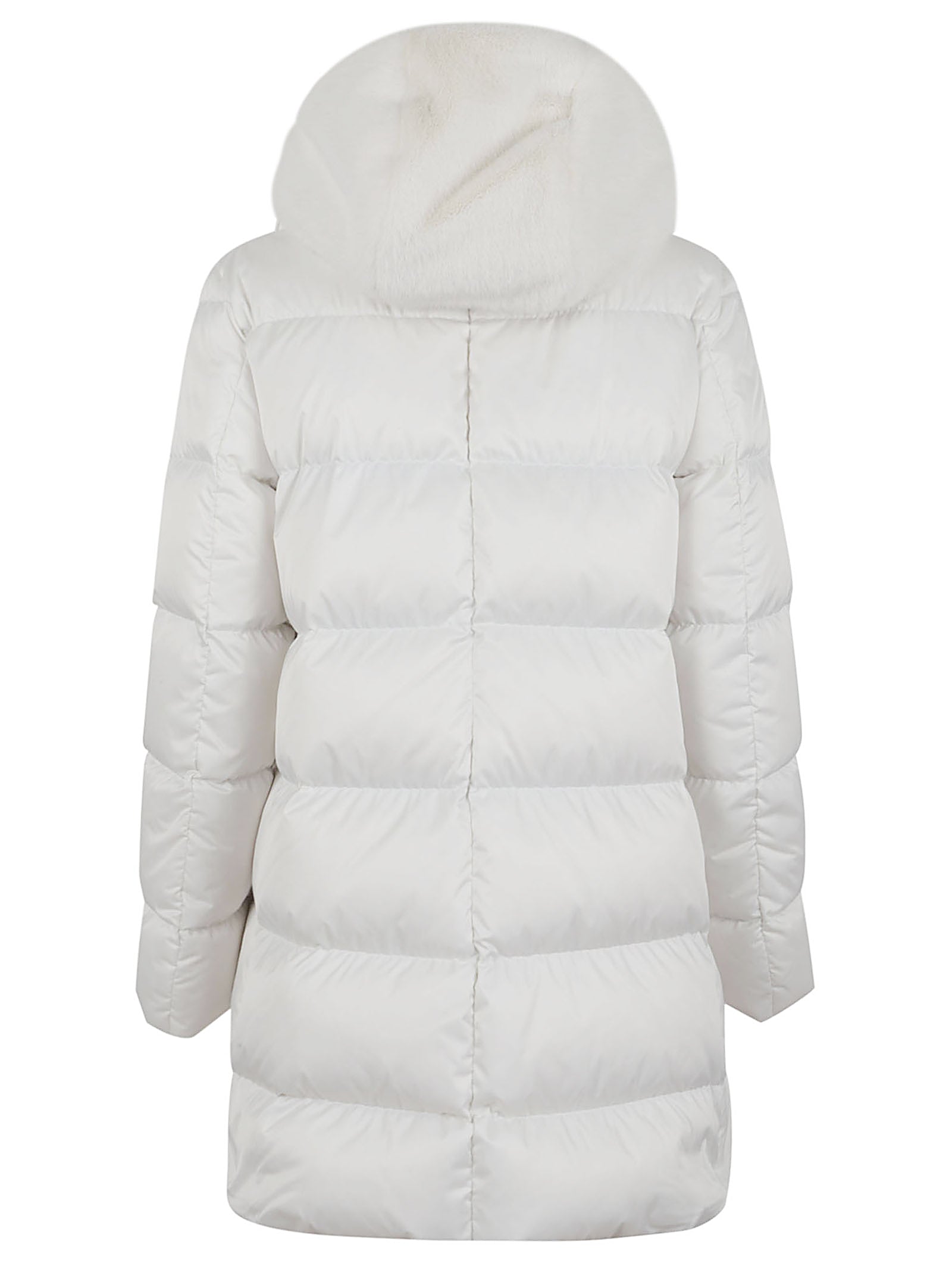 A-Shape Satin Coat With Fixed Hood