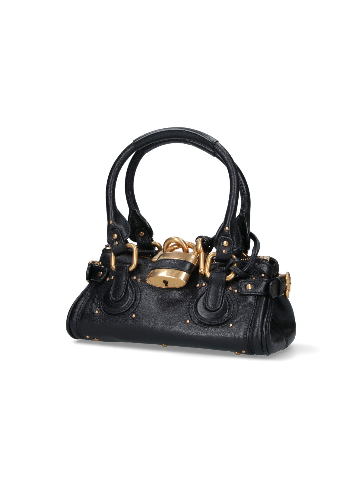 Textured Buffalo Leather Small Paddington Handbag
