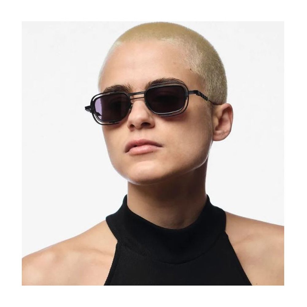 226Ac Avant-Garde Rectangular Sunglasses With Titanium Frame