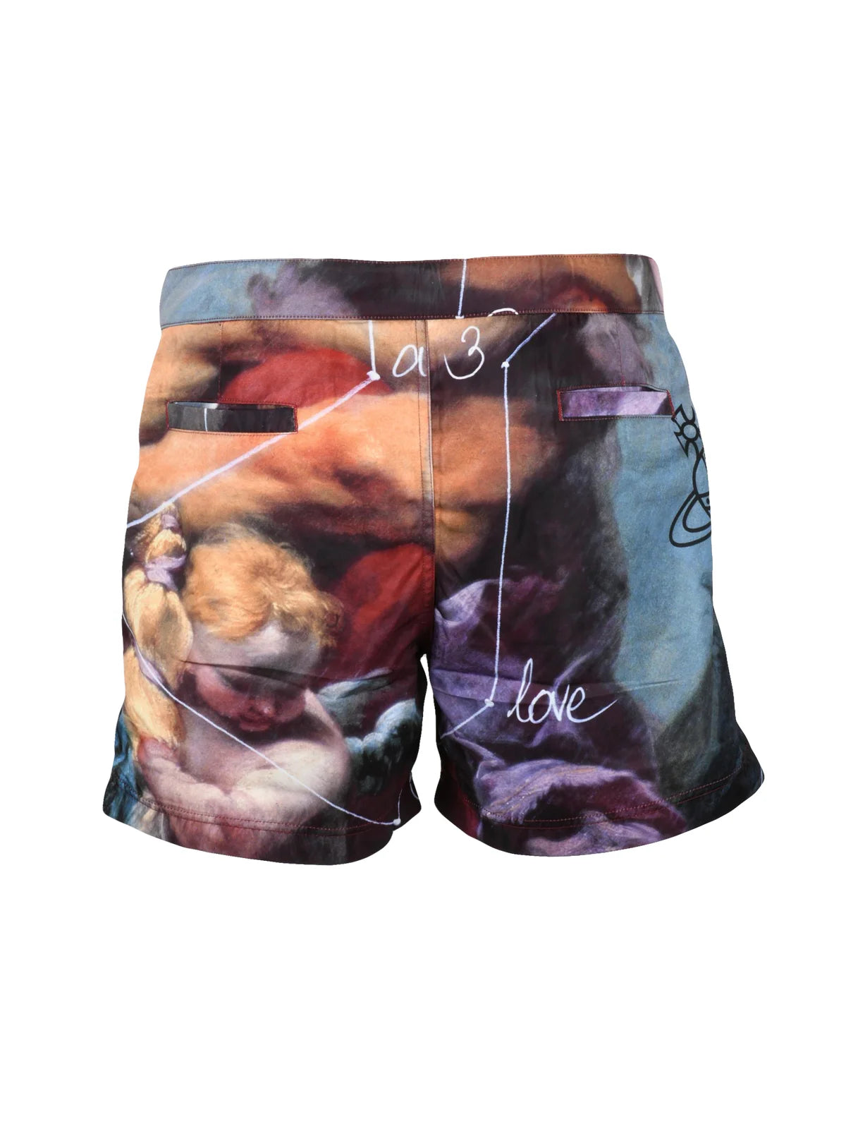 Vibrant Multicolor Artistic Swim Shorts