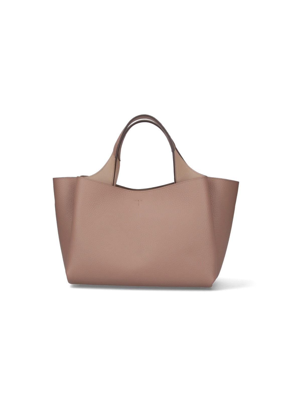 Mini Beige Leather Tote