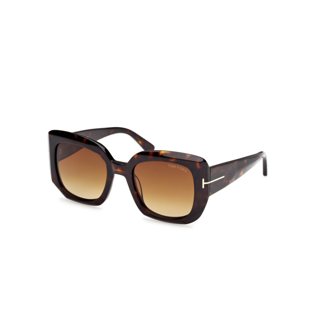 Ft1220 Oversized Tortoiseshell Square Sunglasses