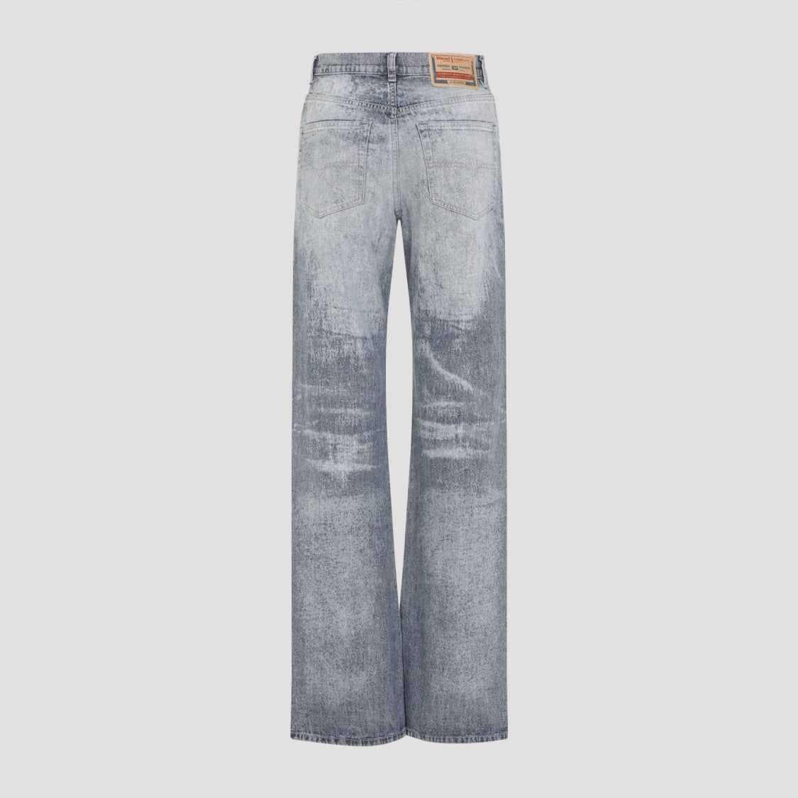 High-Waisted Wide-Leg Jeans With Vintage Acid-Wash Finish