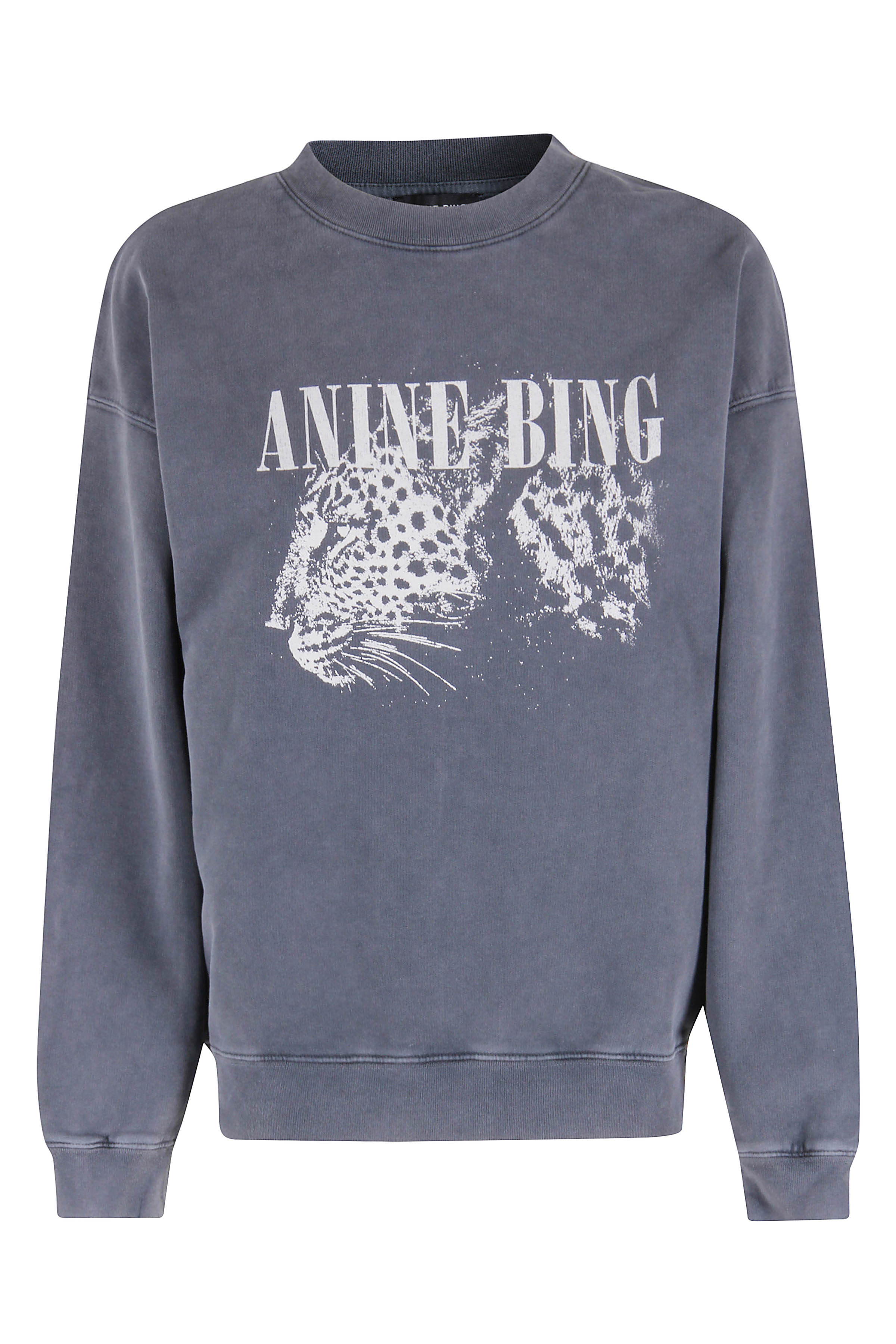 Washed Black Leopard Sweatshirt