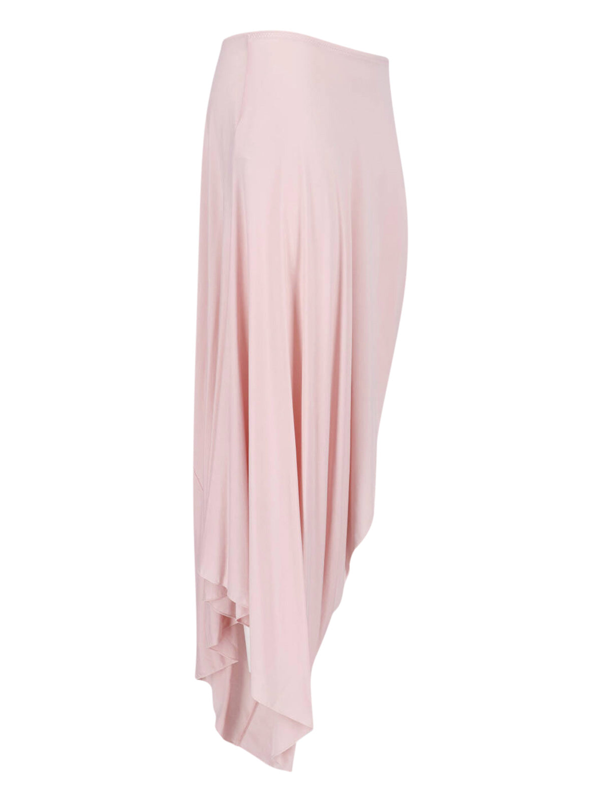 Black Asymmetrical Draped High Waist Skirt