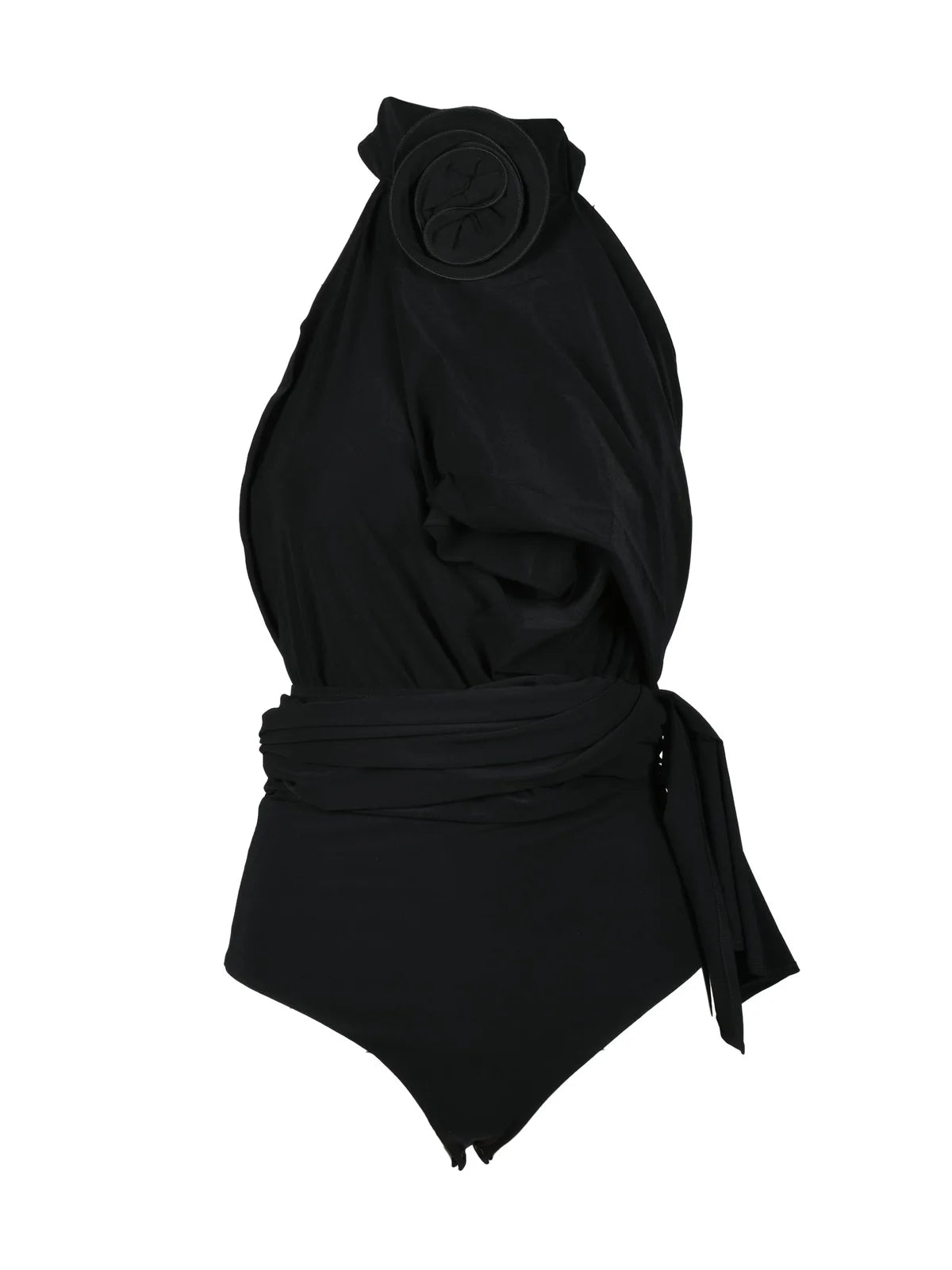 Black Viscose Stretch Bodysuit