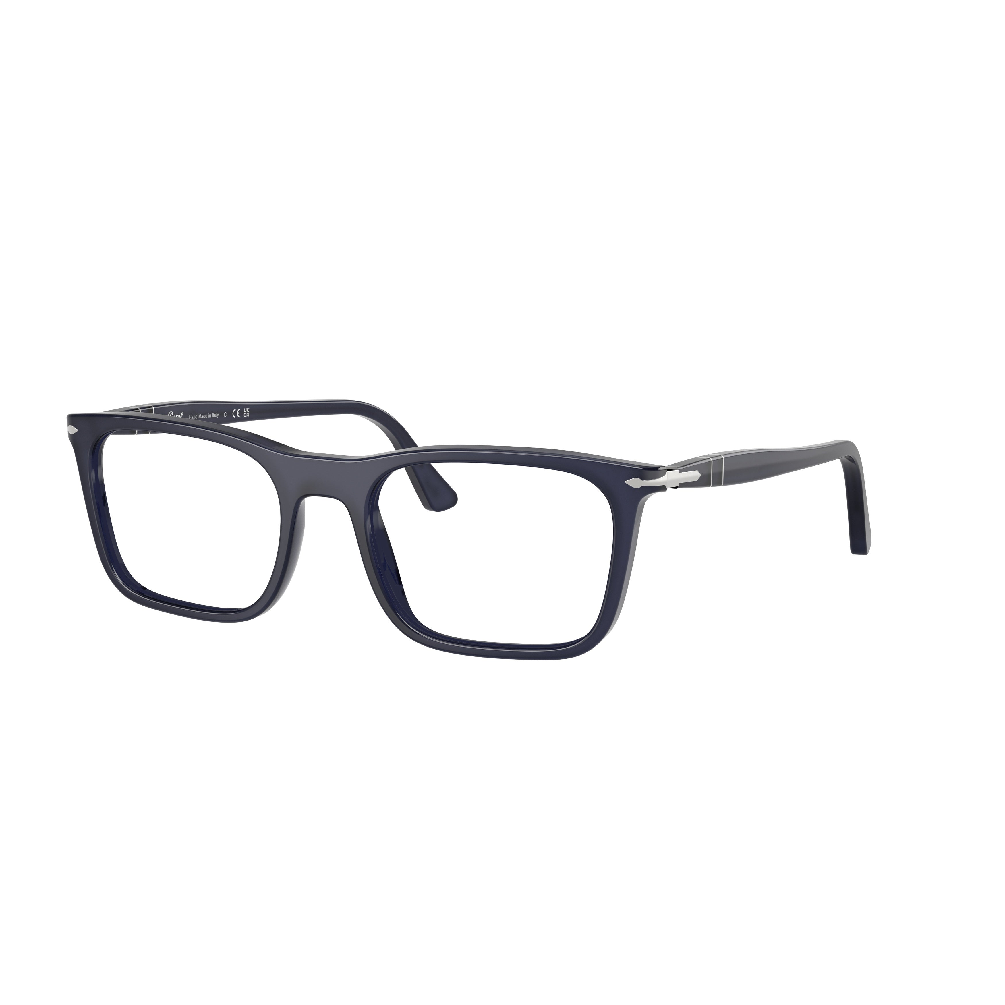 0po3358v Rectangular Acetate Eyeglasses with Subtle Metallic Details