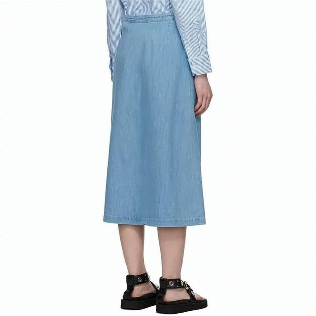 Light Denim Midi Skirt