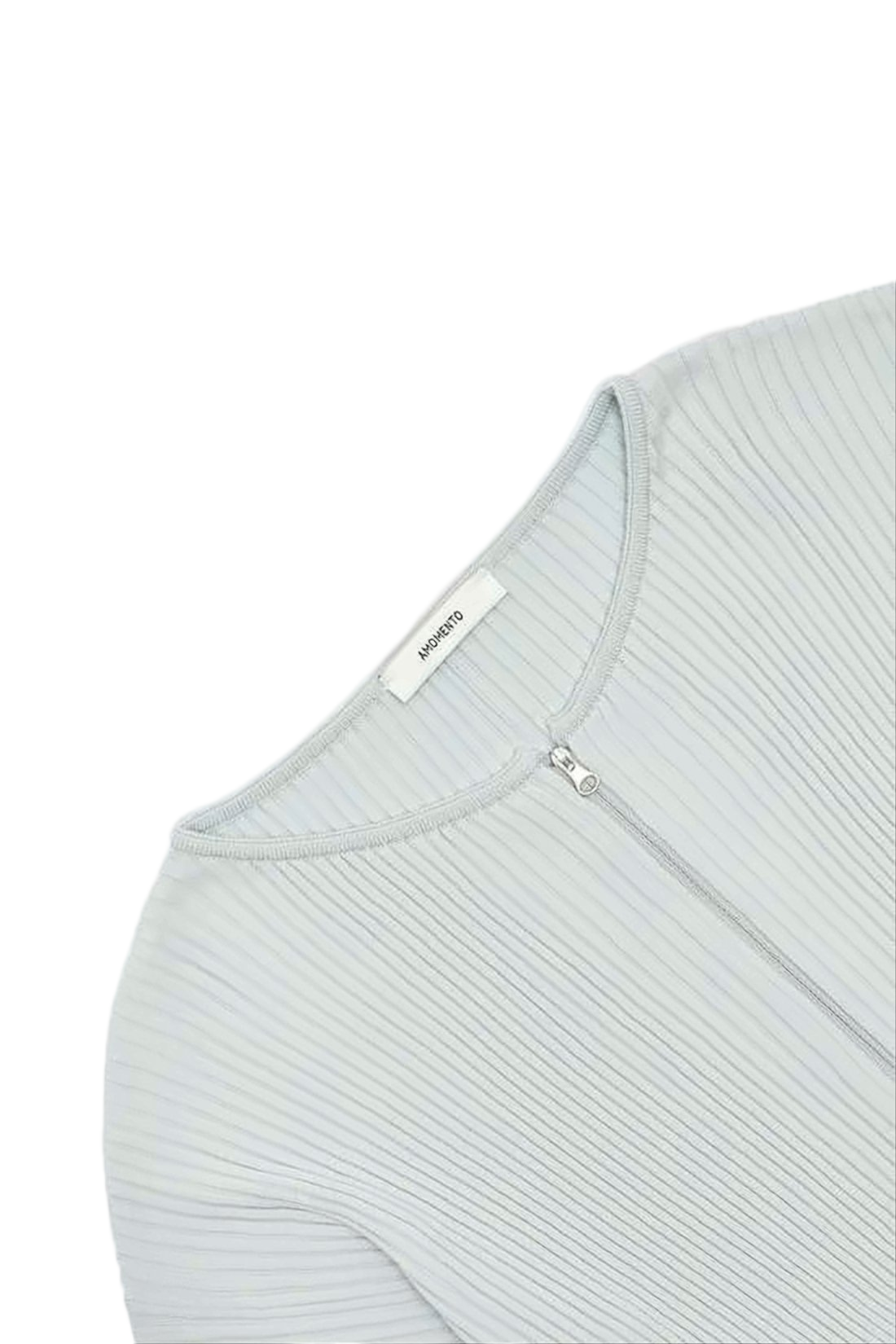 Cropped Ribbed Cardigan with Front Zipper Closure