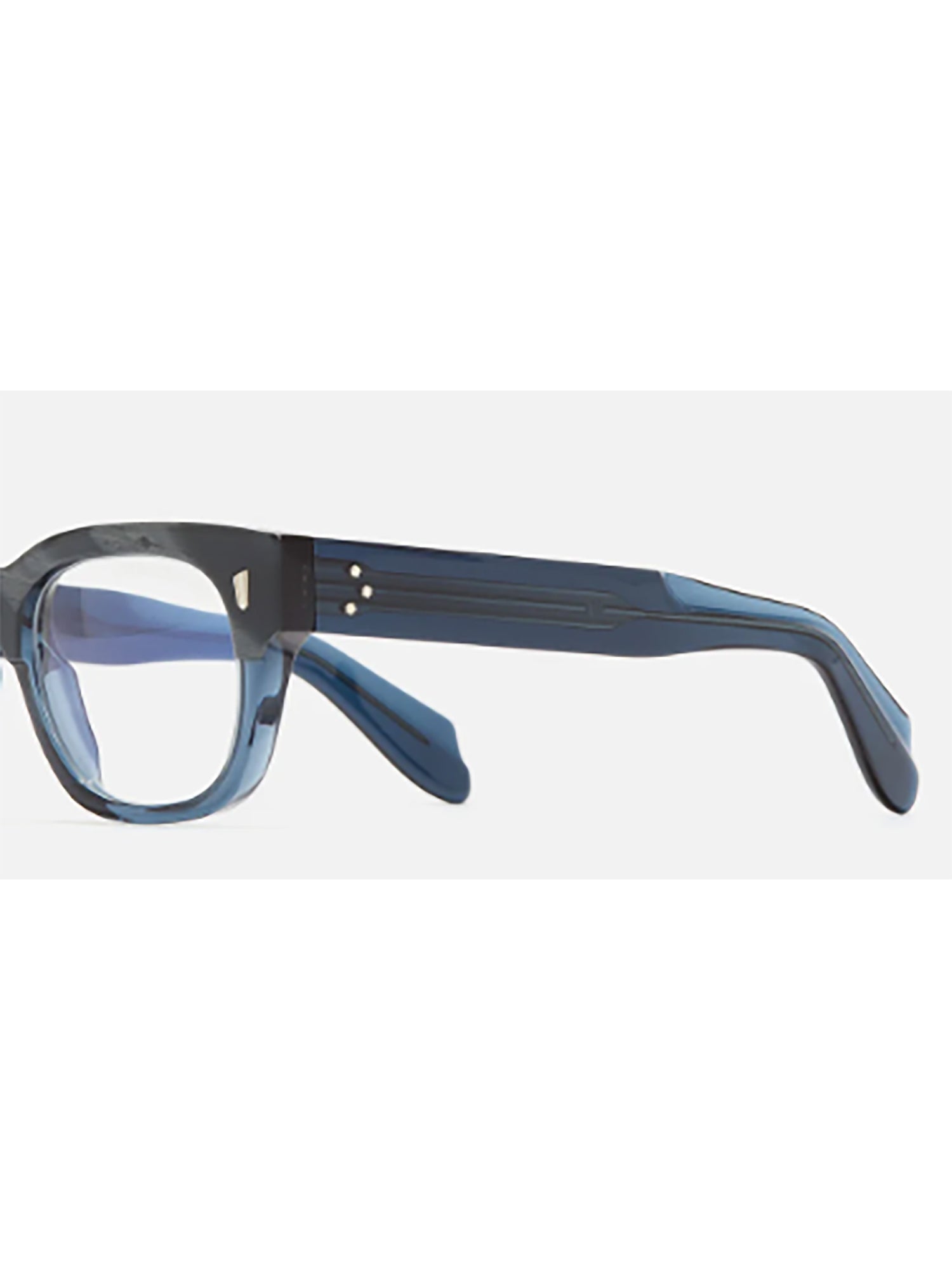 Bold Rectangular Acetate Eyeglasses in Dark and Light Blue Hues
