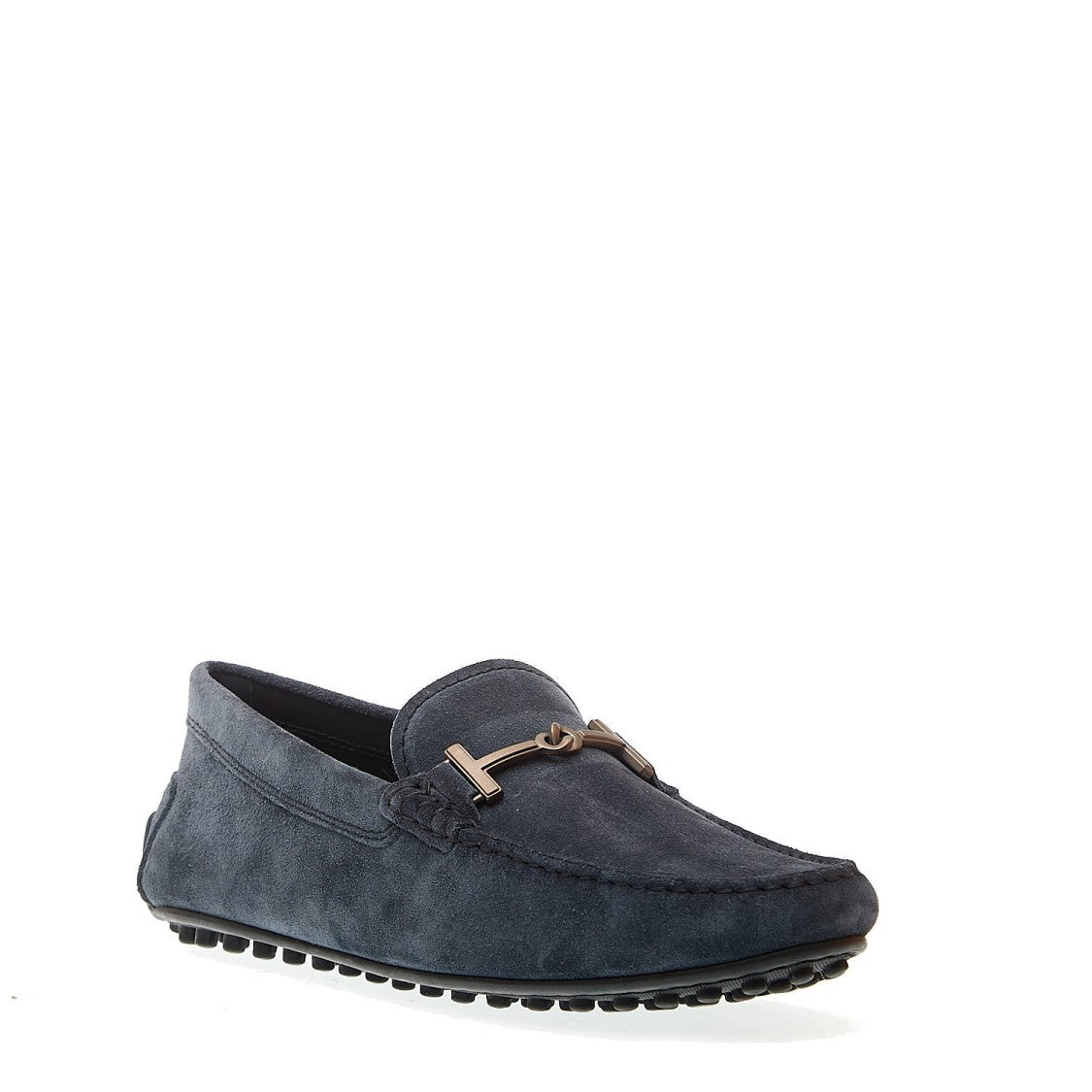 City Gommino In Blue Suede Buckle