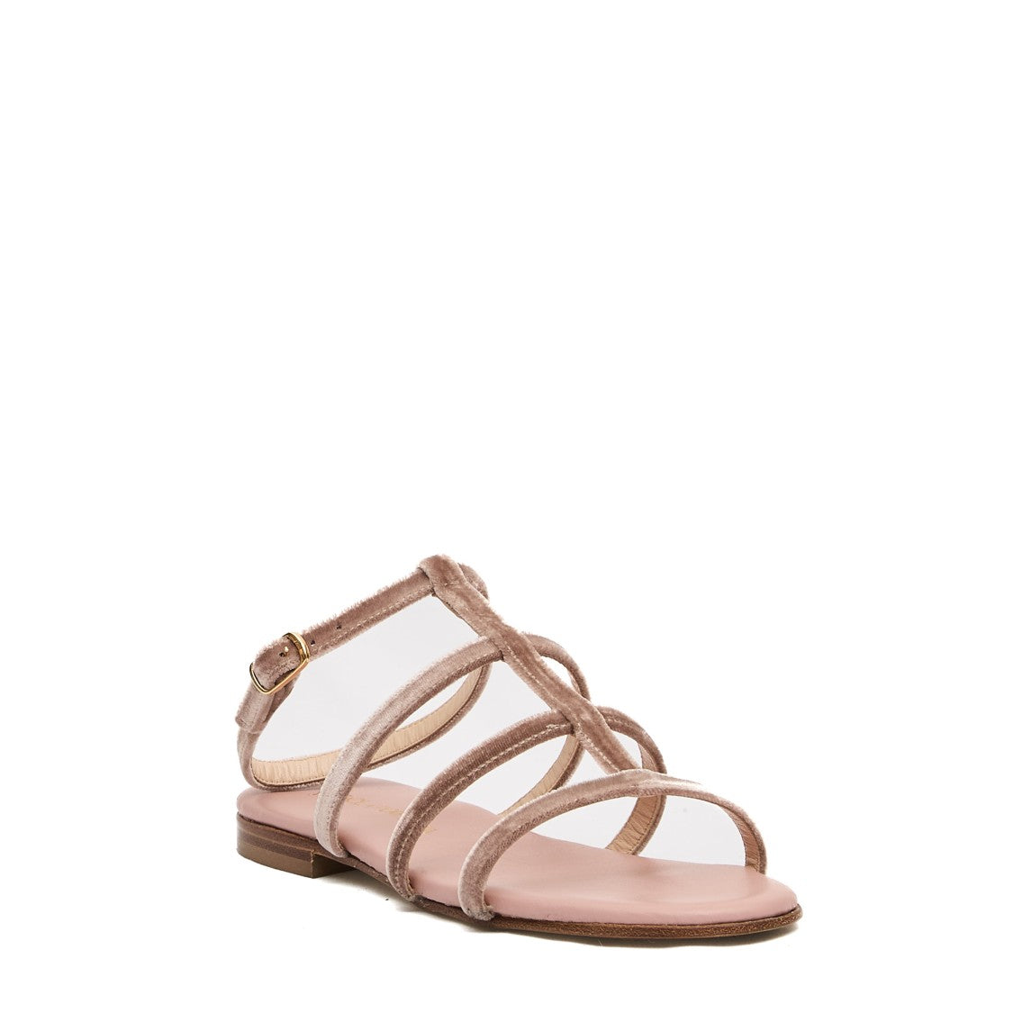 Powder Pink Velvet Sandal