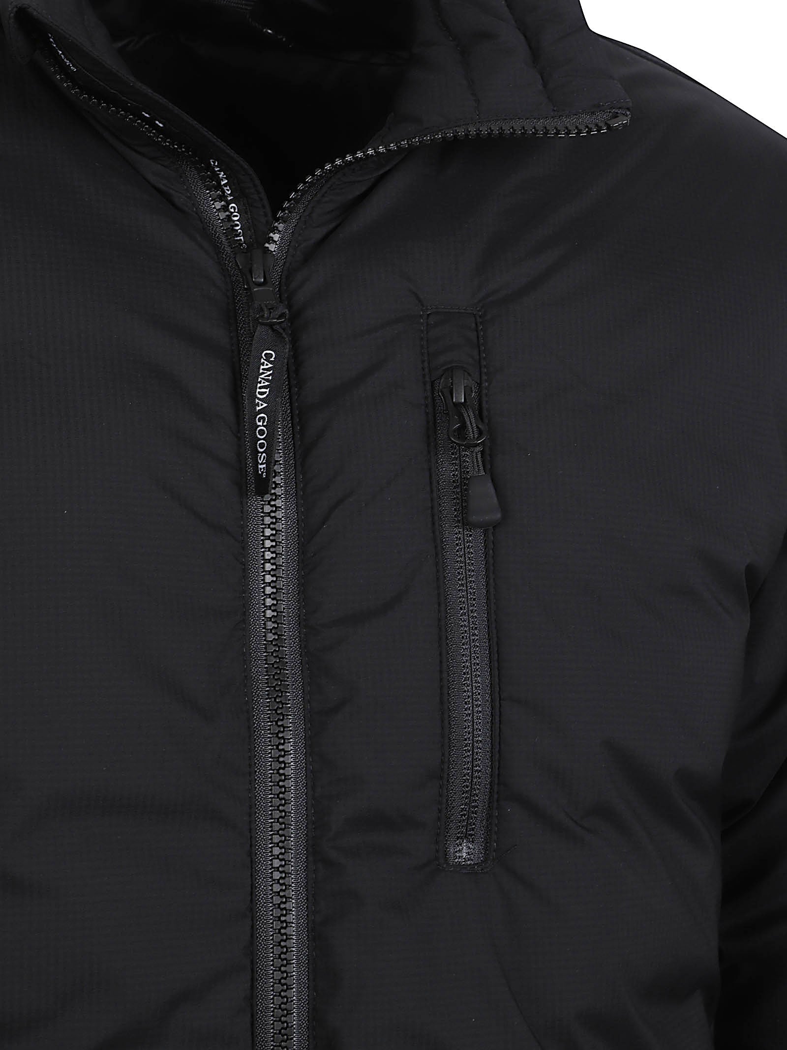 Matte Finish Black Padded Jacket with High Collar