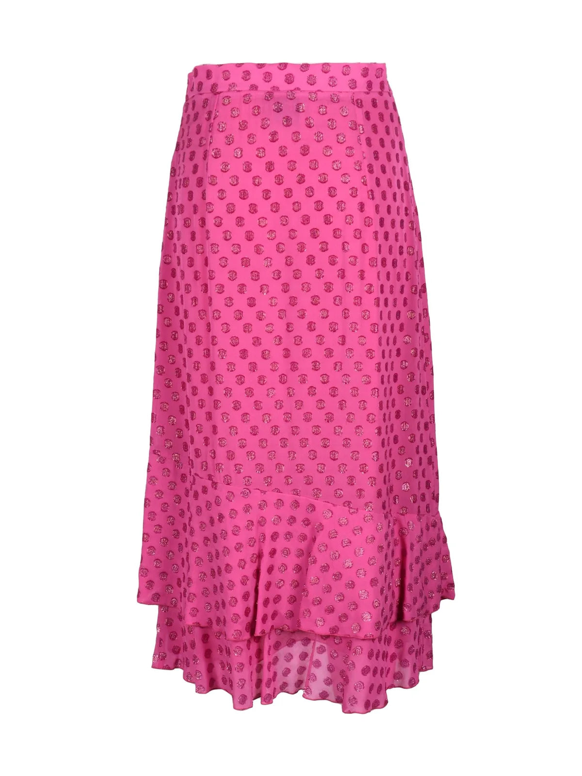 Fuchsia Viscose Polyamide Skirt