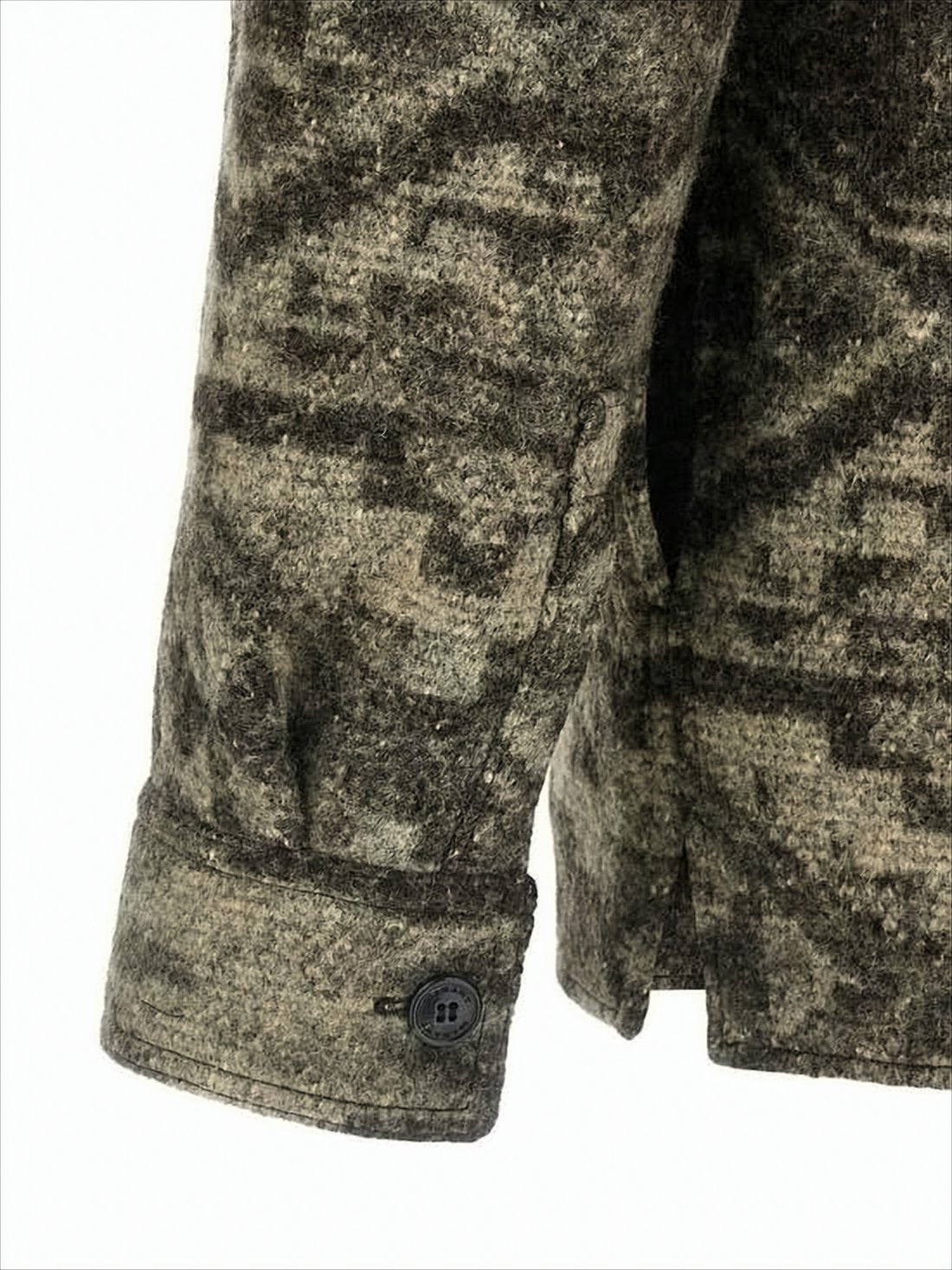 Textured Wool-Blend Jacket with Geometric Pattern