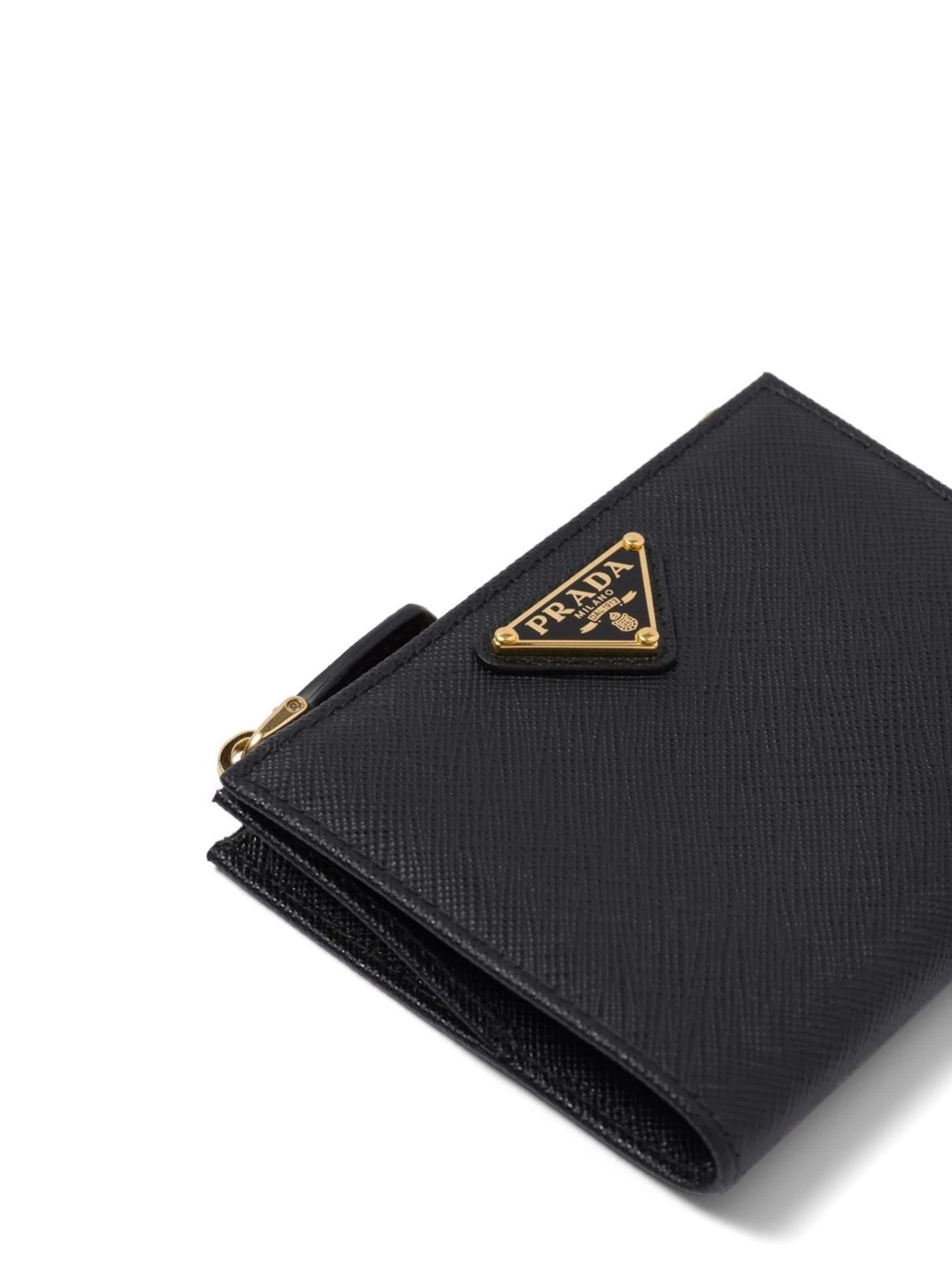 Black Saffiano Leather Small Wallet