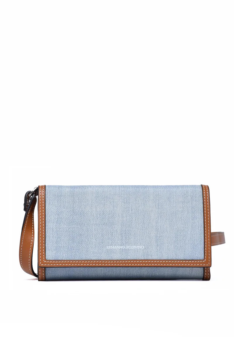 Wallet with Strap - Light Blue