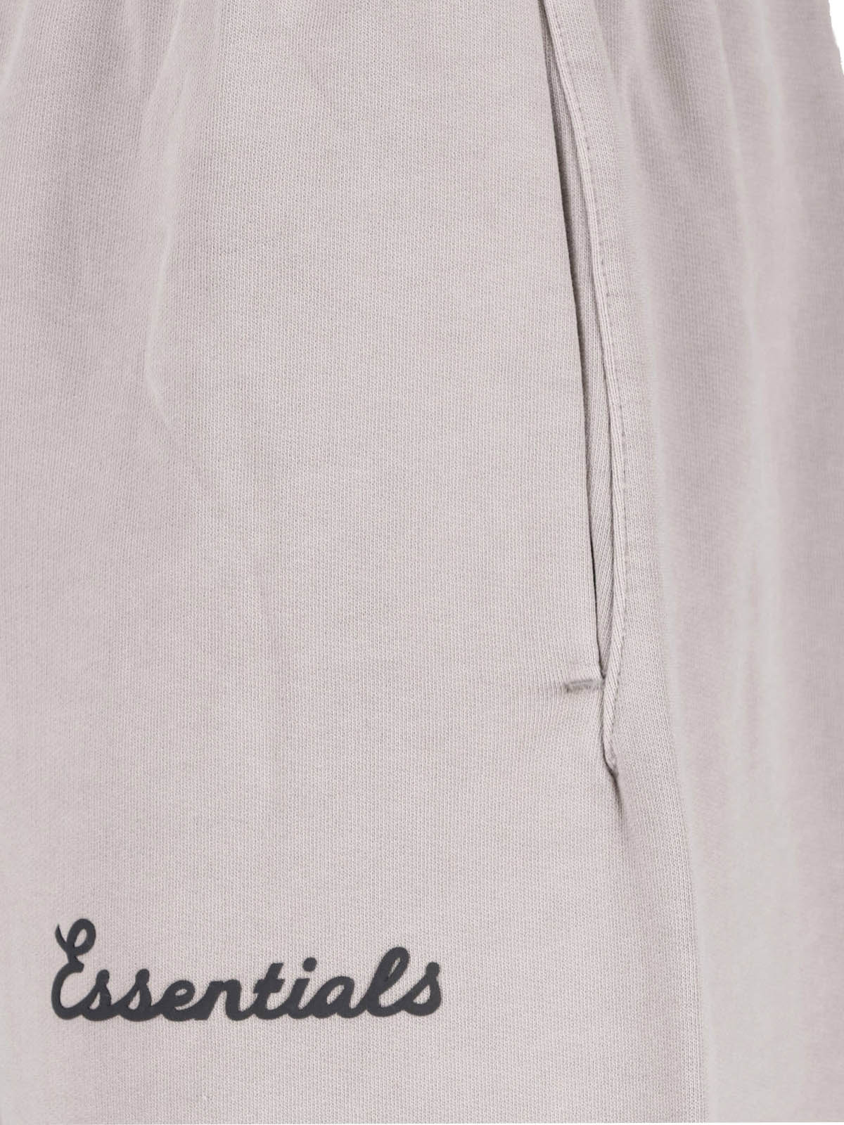 Beige Relaxed Wide-Leg Logo Trousers