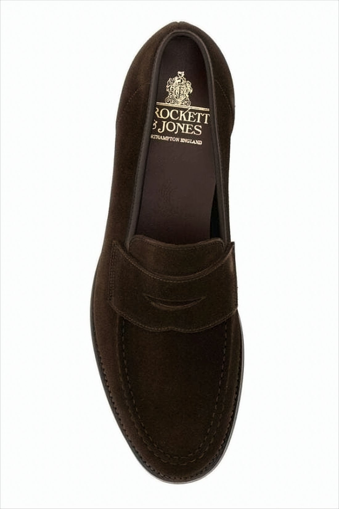 Brown Suede Loafer with Classic Penny Strap