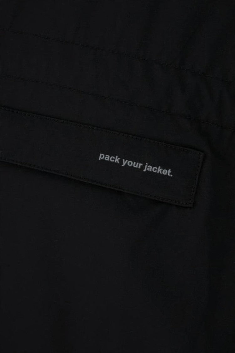 Hooded Black Polyamide Cape