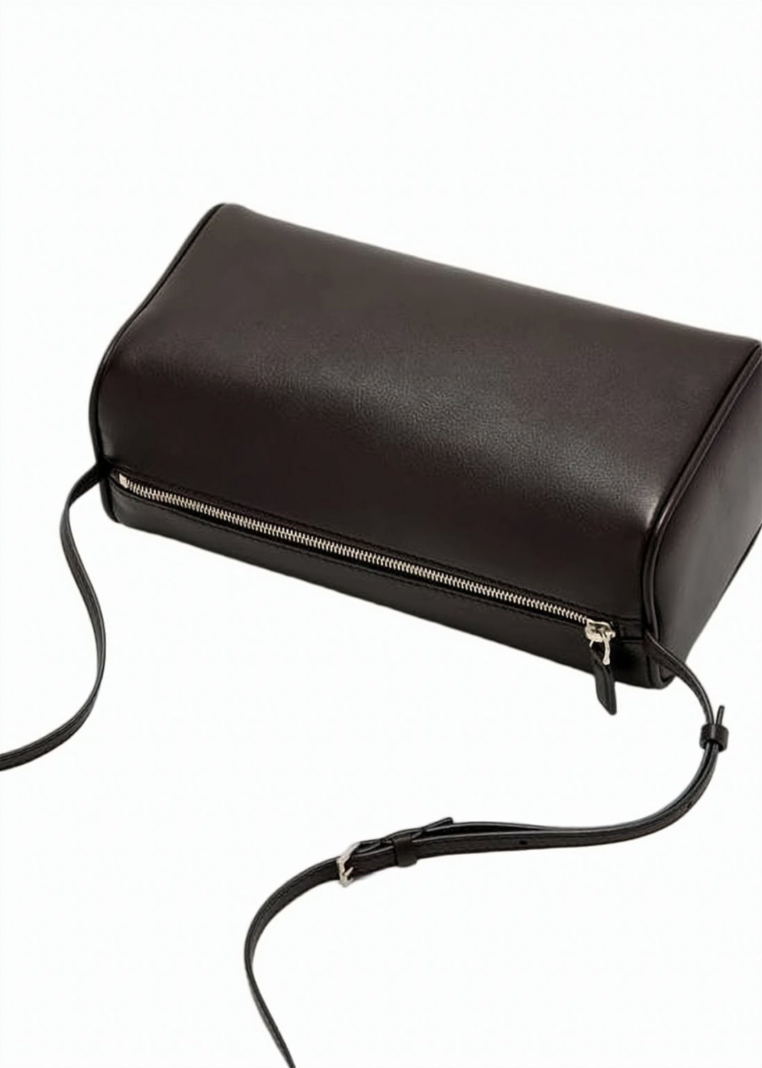 Rectangular Shoulder Bag With Adjustable Strap And Zipper Closure