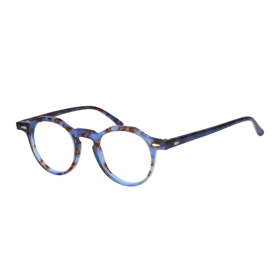 Justin Round Tortoiseshell Pattern Eyeglasses with Keyhole Bridge