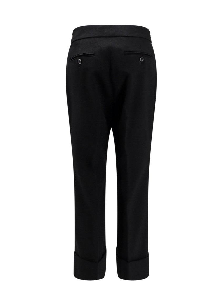 Wool Pants With Wide Leg Fit And Premium Texture