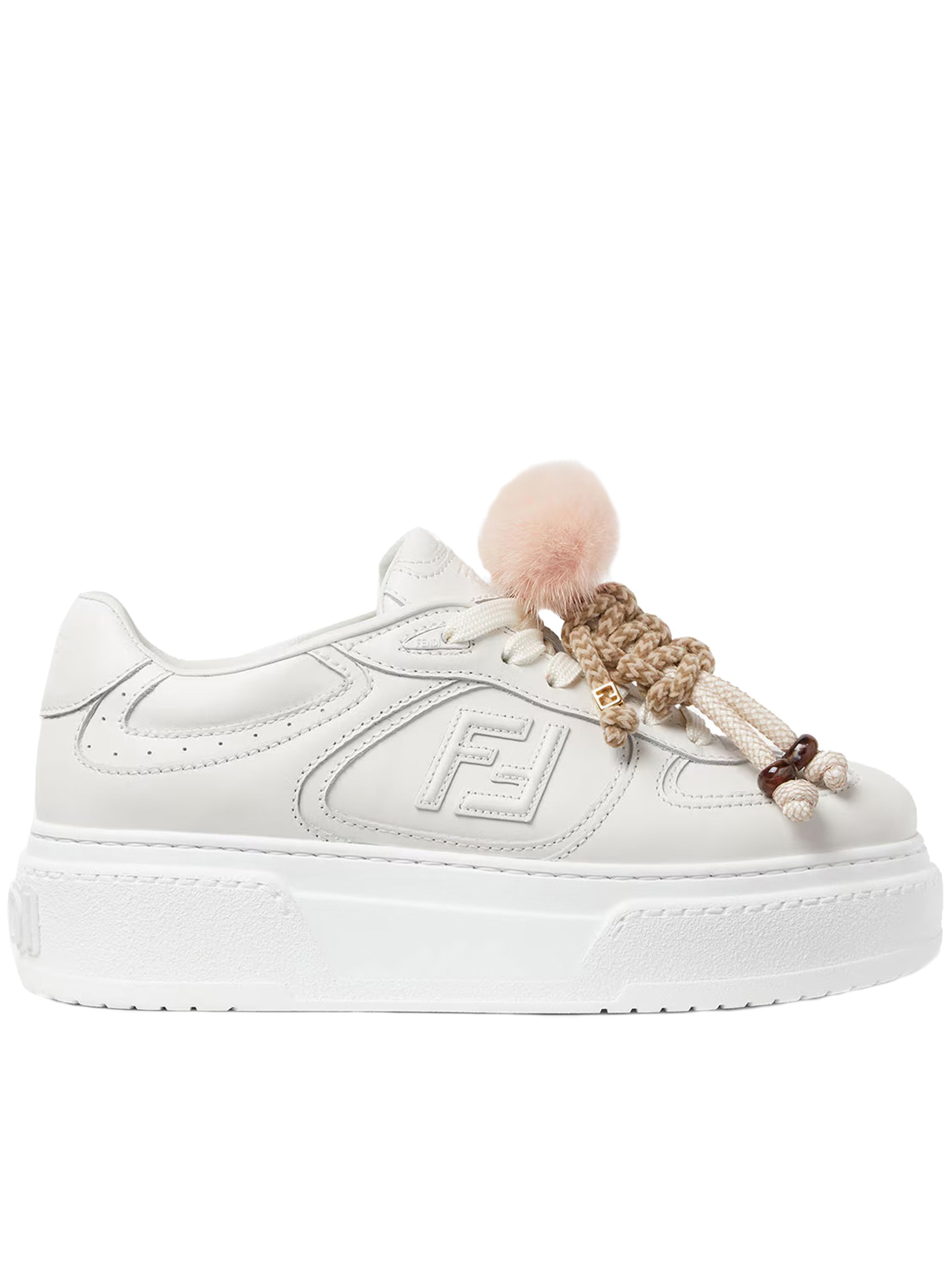 White Match Leather Doll Accessories Sneakers