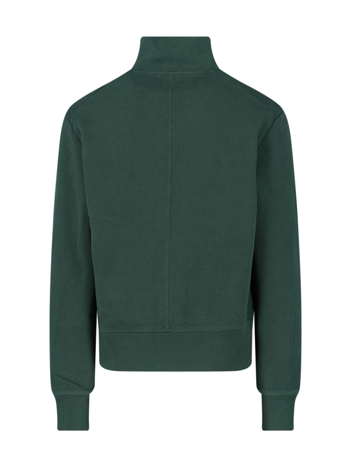 Green Port High-Collar Cotton Sweatshirt