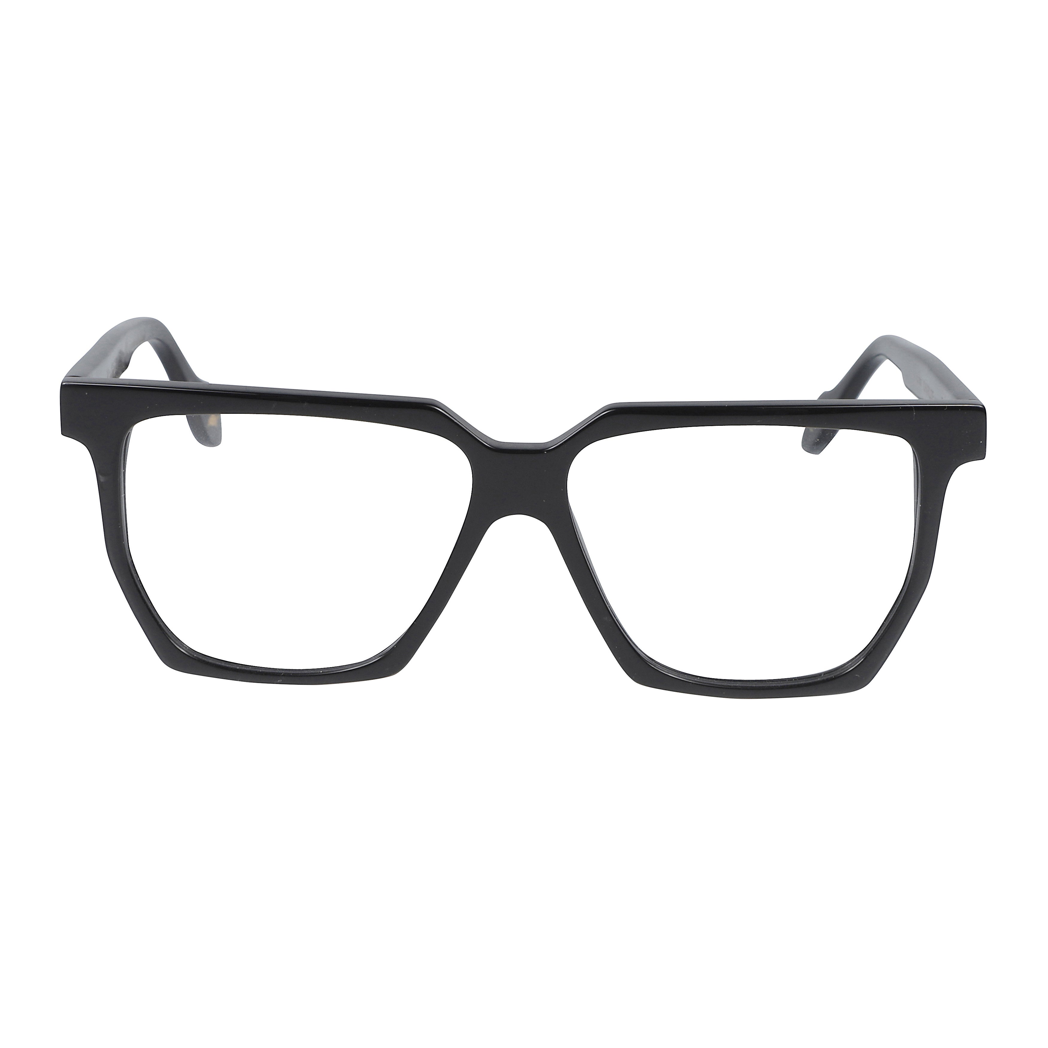 Charlize Light Geometric Black Frame Sunglasses with Angular Design
