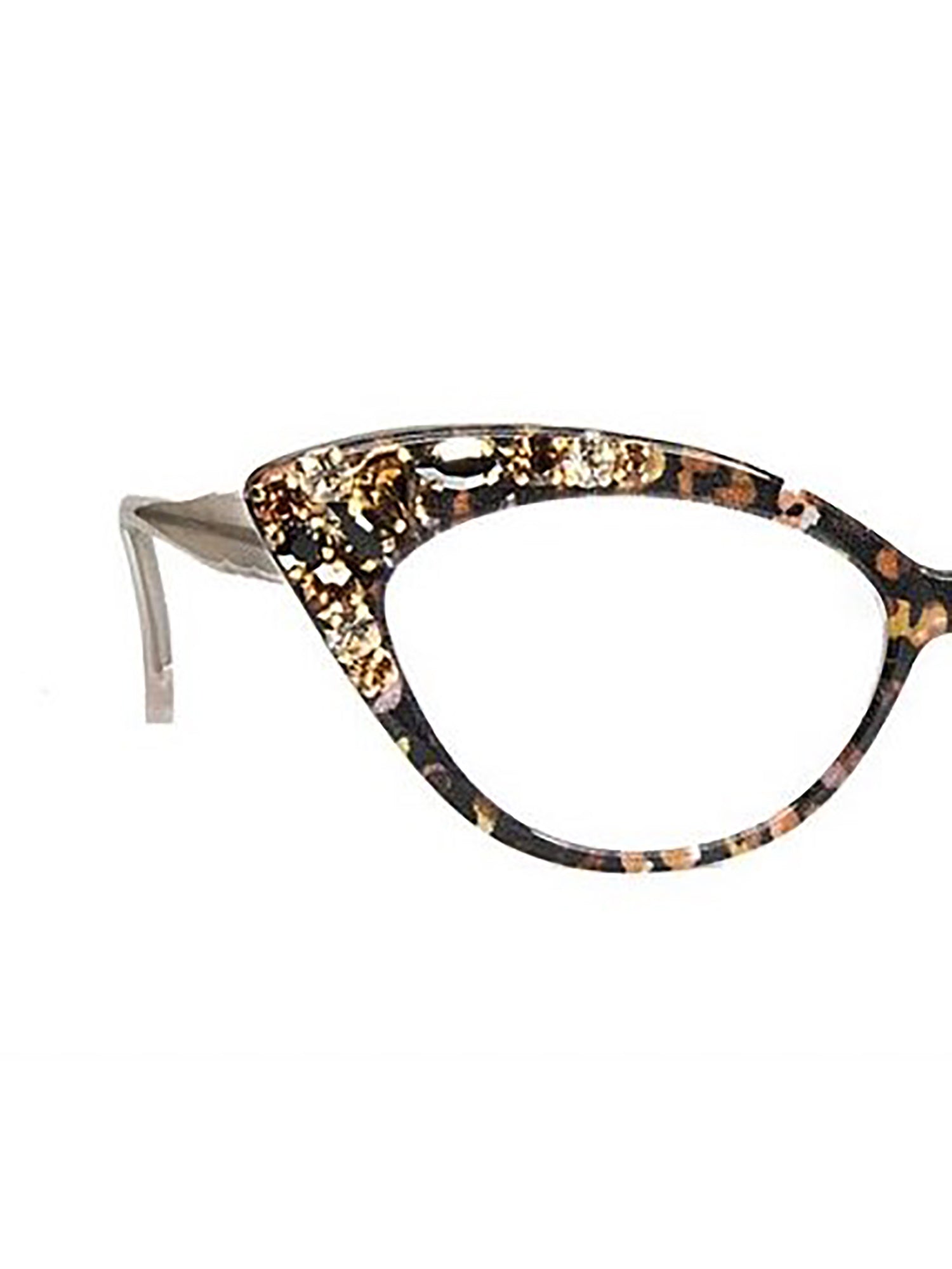 Cat-Eye Optical Frames with Bold Multi-Colored Pattern