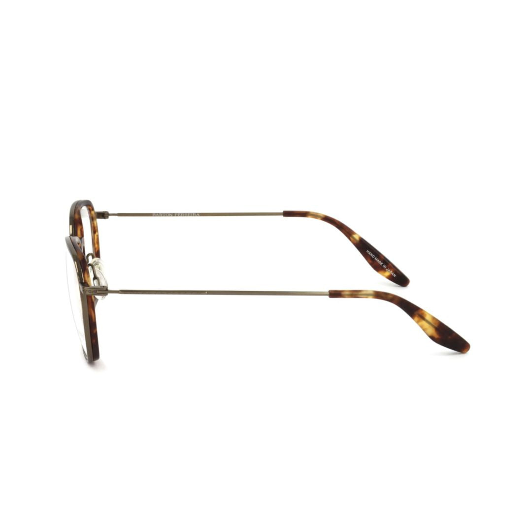 Bp5044 481ir Square Frame Tortoiseshell Acetate Eyeglasses with Metal Temples