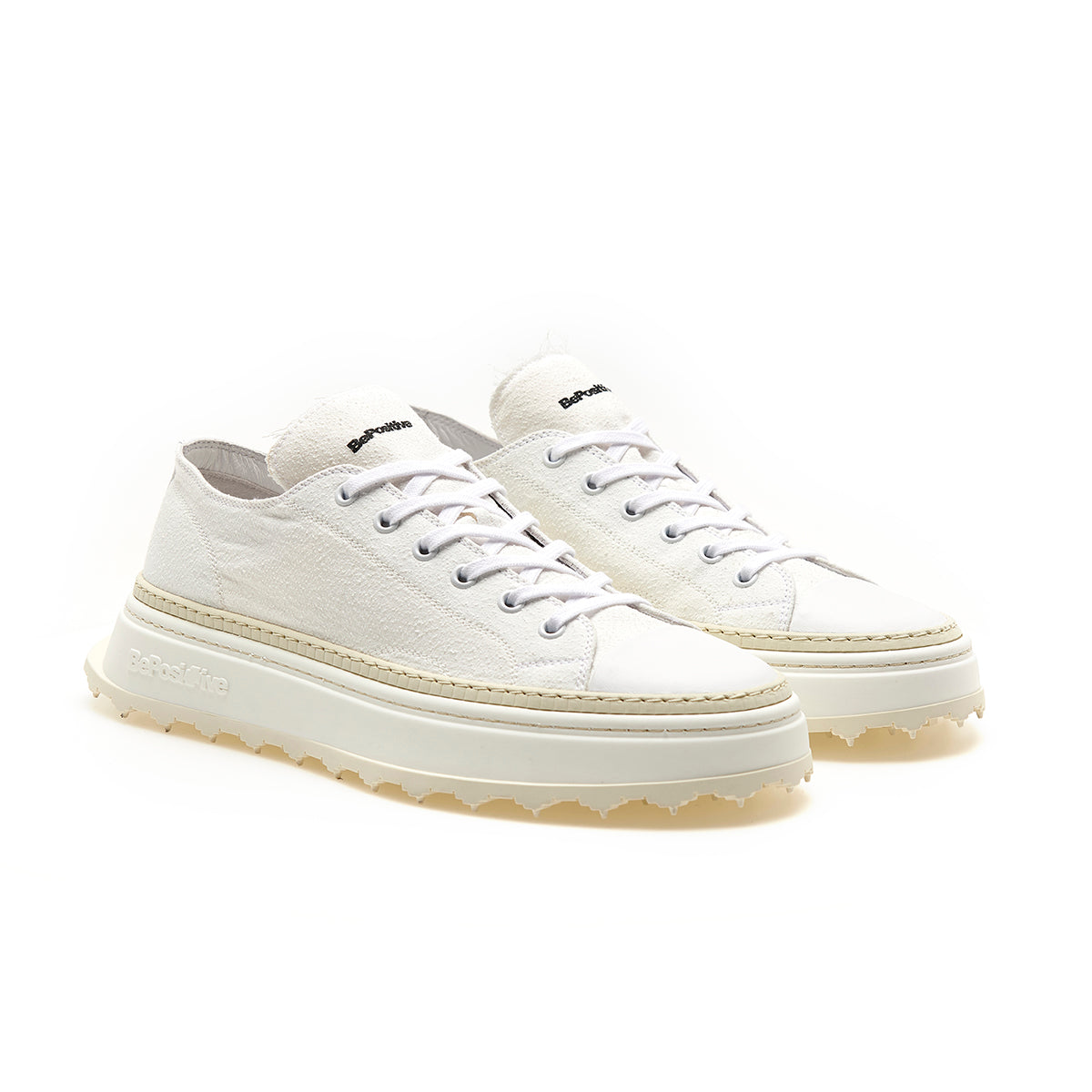 Canvas Leather Low Sneakers