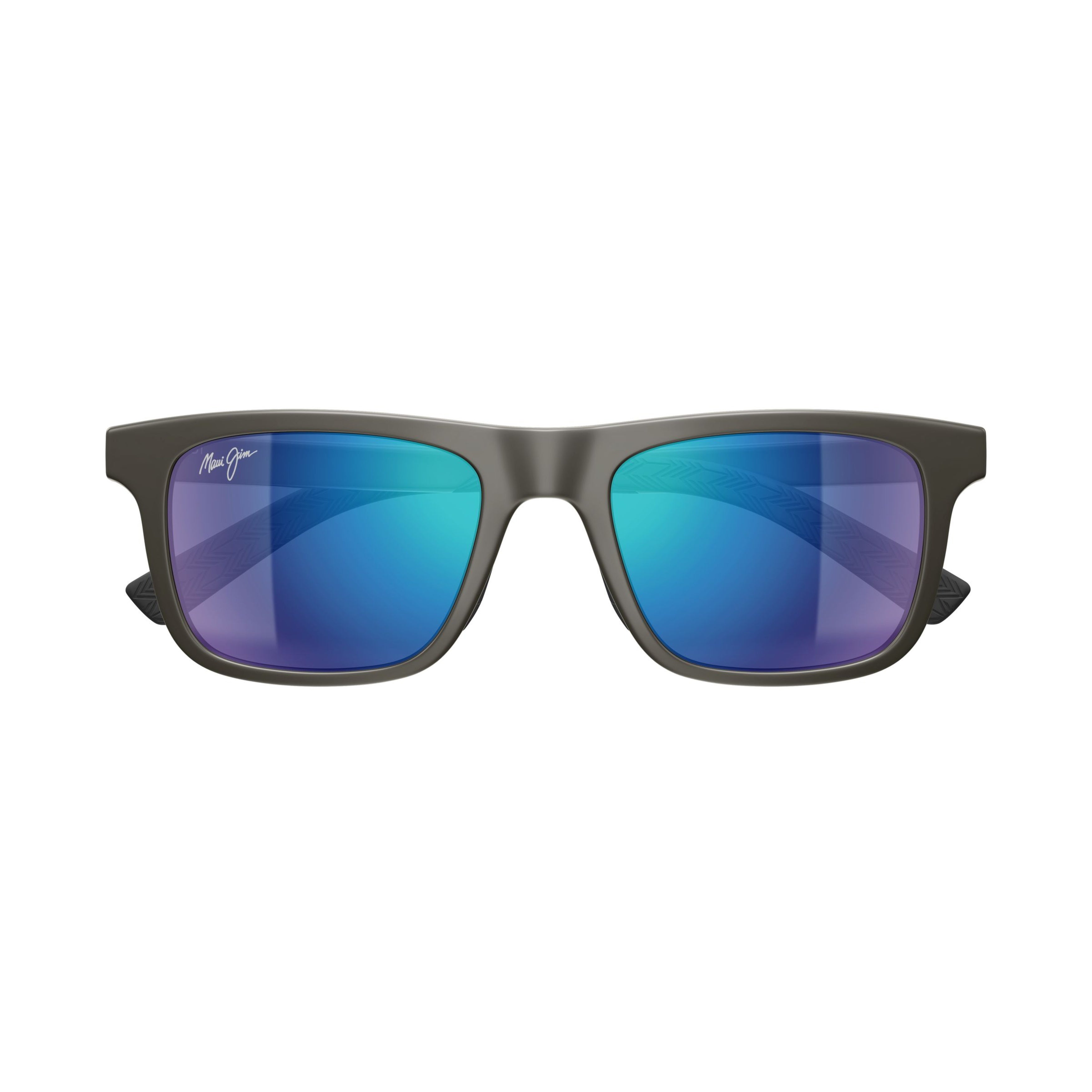 Moaka Rectangular Matte Black Sunglasses with Gradient Lenses