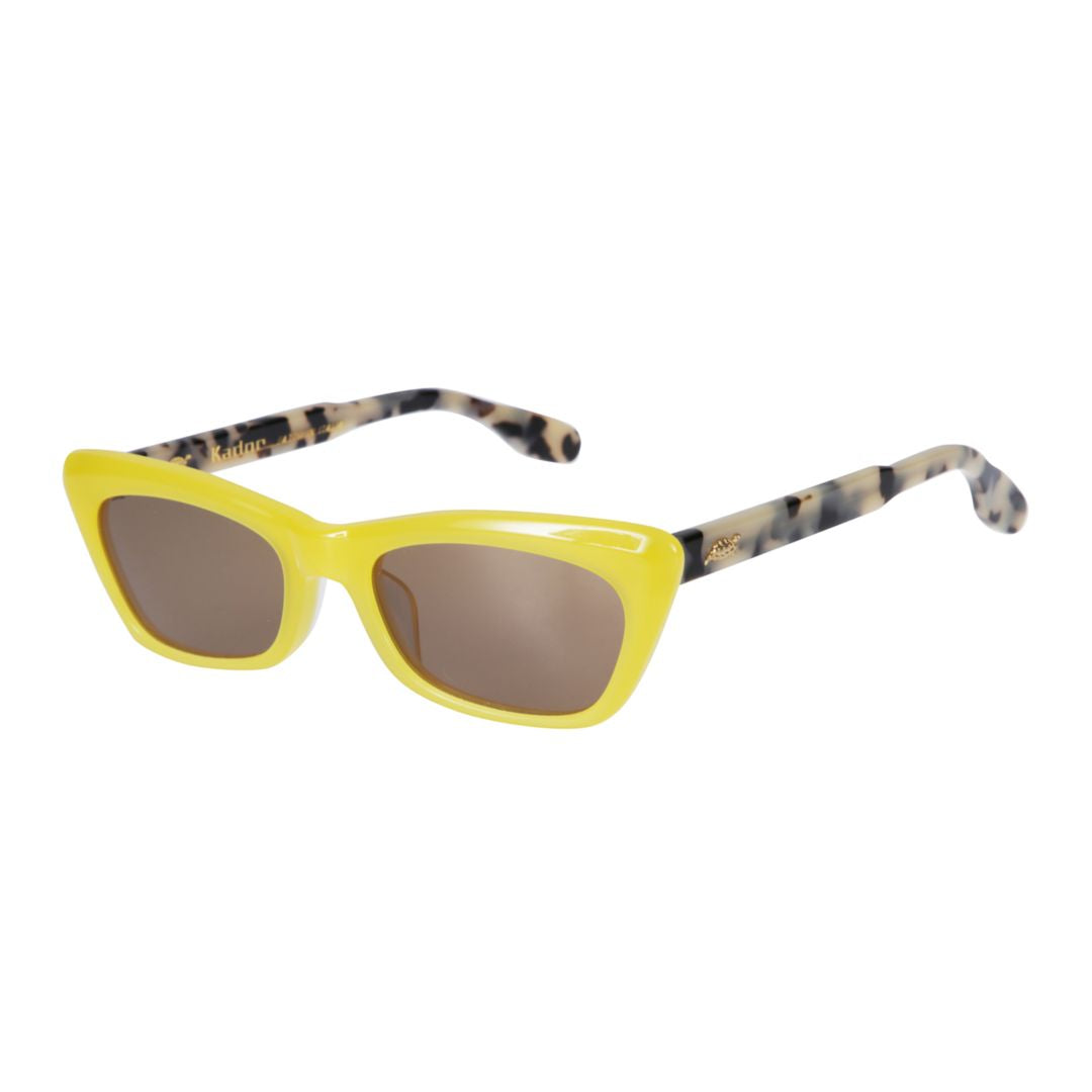 Popstar Rectangular Sunglasses with Bold Yellow Frame