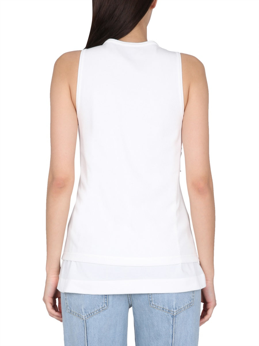 Double-Layered Jersey Top with Smooth Seamless Design