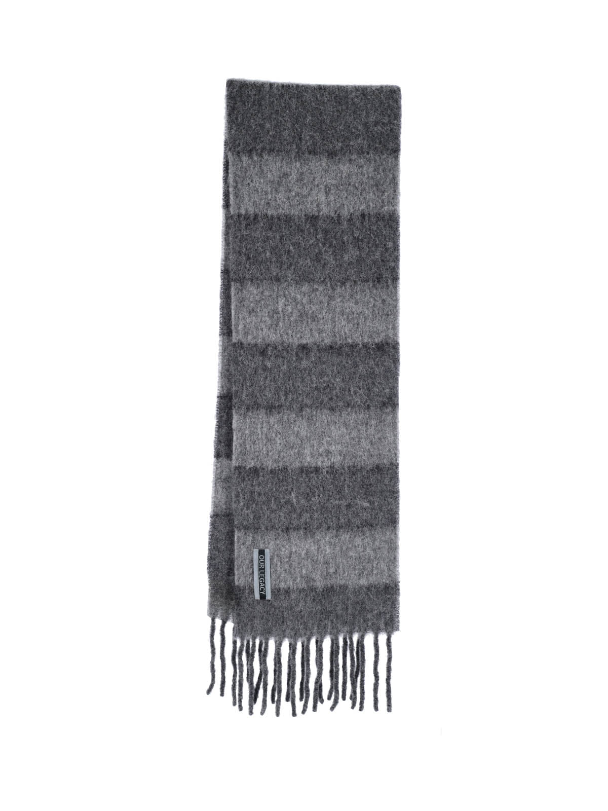 Multicolored Striped Scarf With Refined Edges
