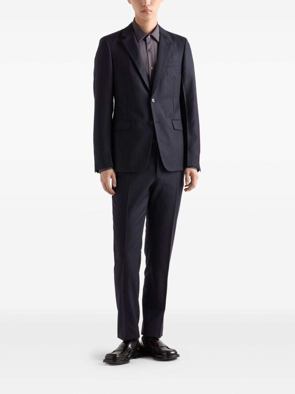 Tailored Navy Blue Suit Jacket and Matching Trousers