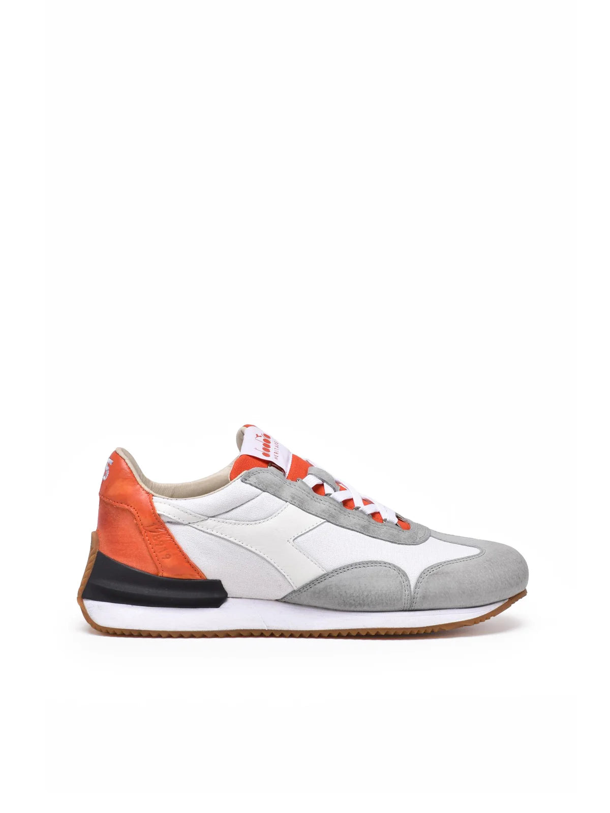 White Grey Leather Polyester Equipe Sneakers