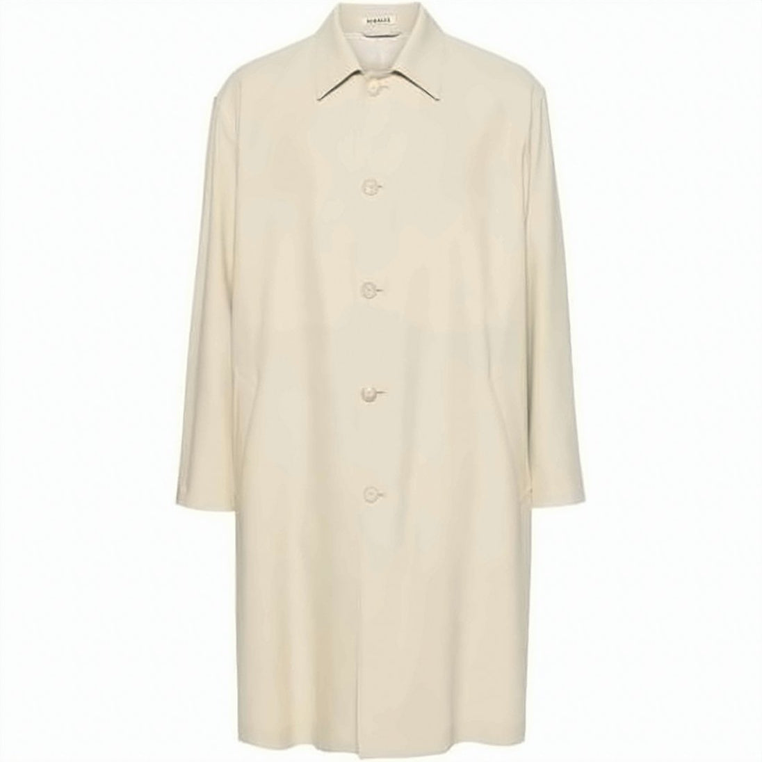 Straight Silhouette Wool Coat with Classic Collar