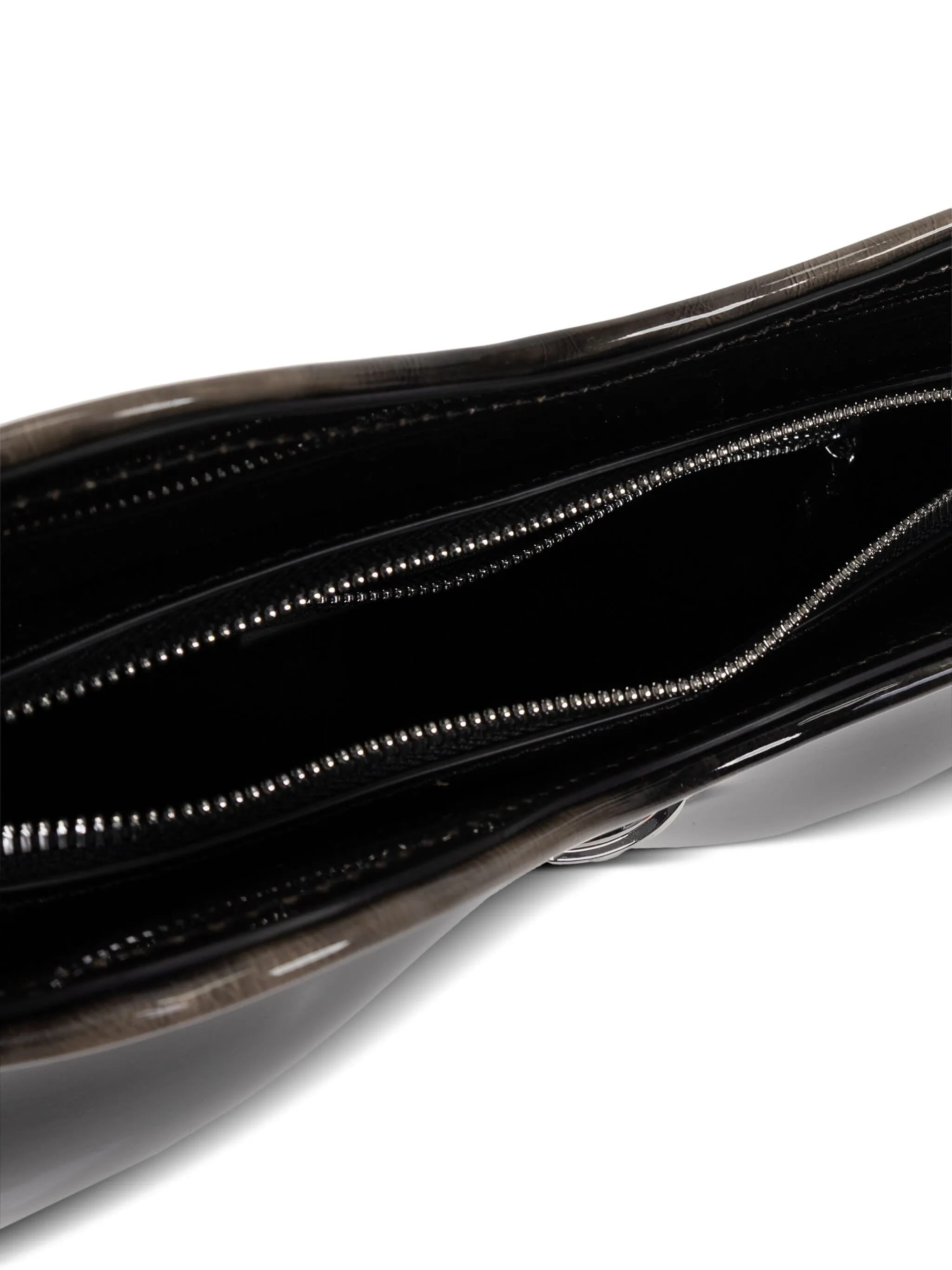 Black Play Double-D Sculptural Glossy Handbag