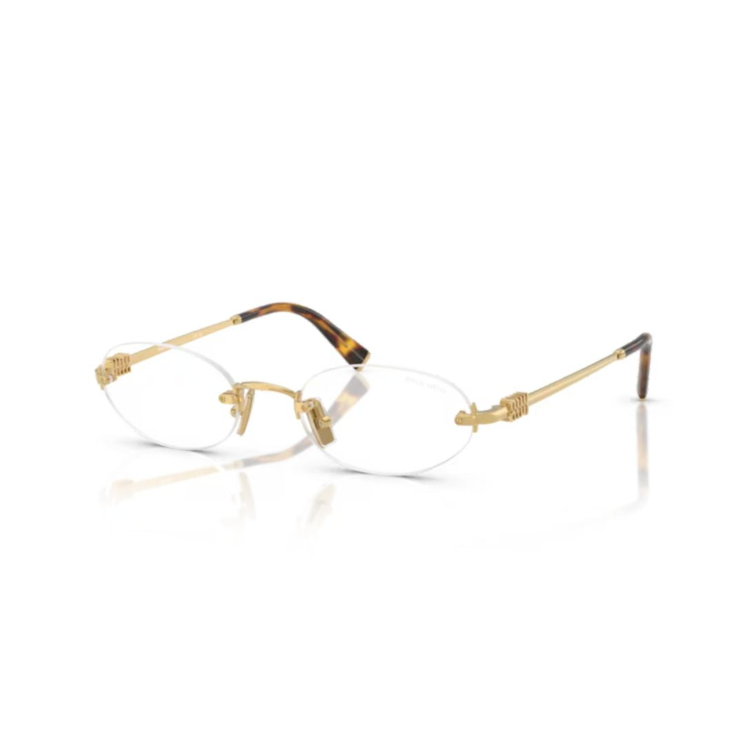 0mu A54s Rimless Gold Metal Eyeglasses