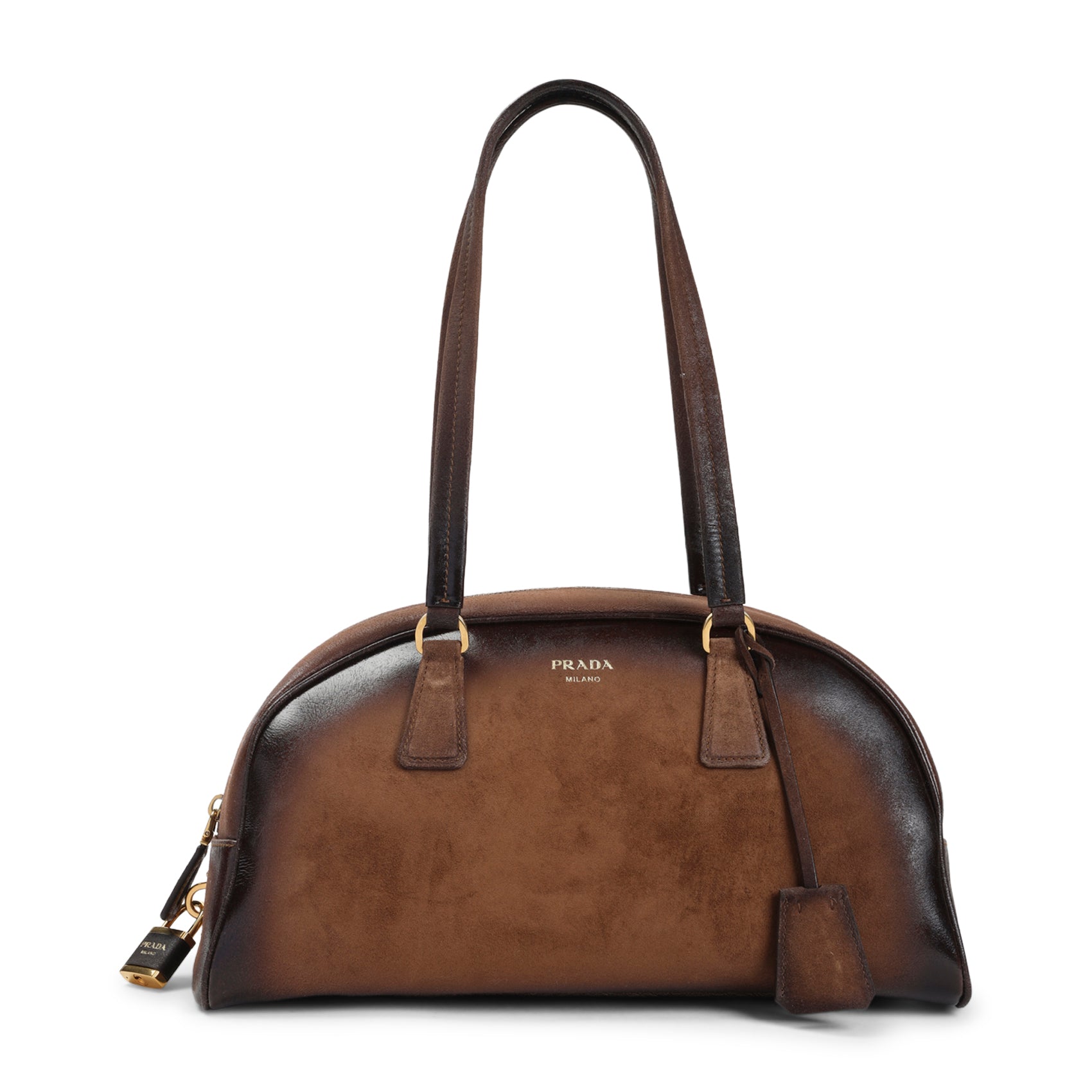 Gradient Brown Calf Leather Handbag