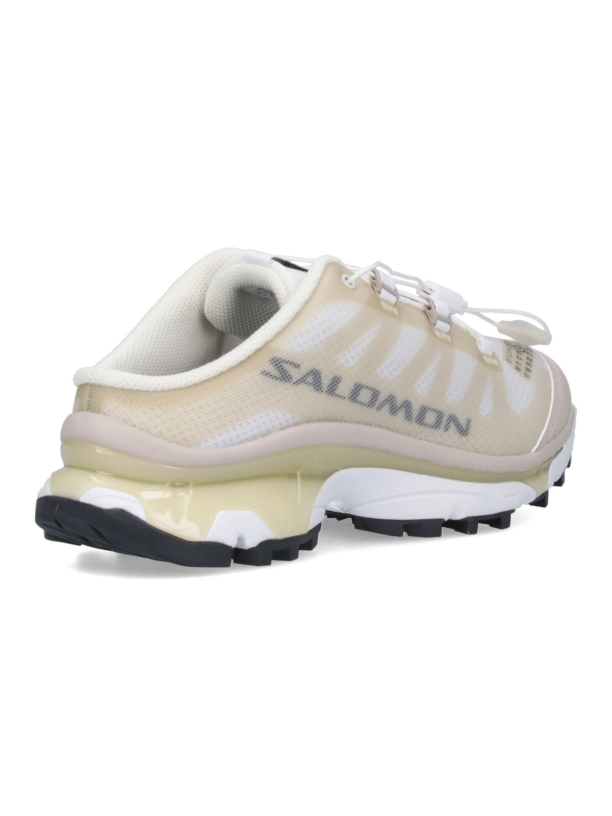 Slip-On Beige Mesh Sneakers With Textured Rubber Sole
