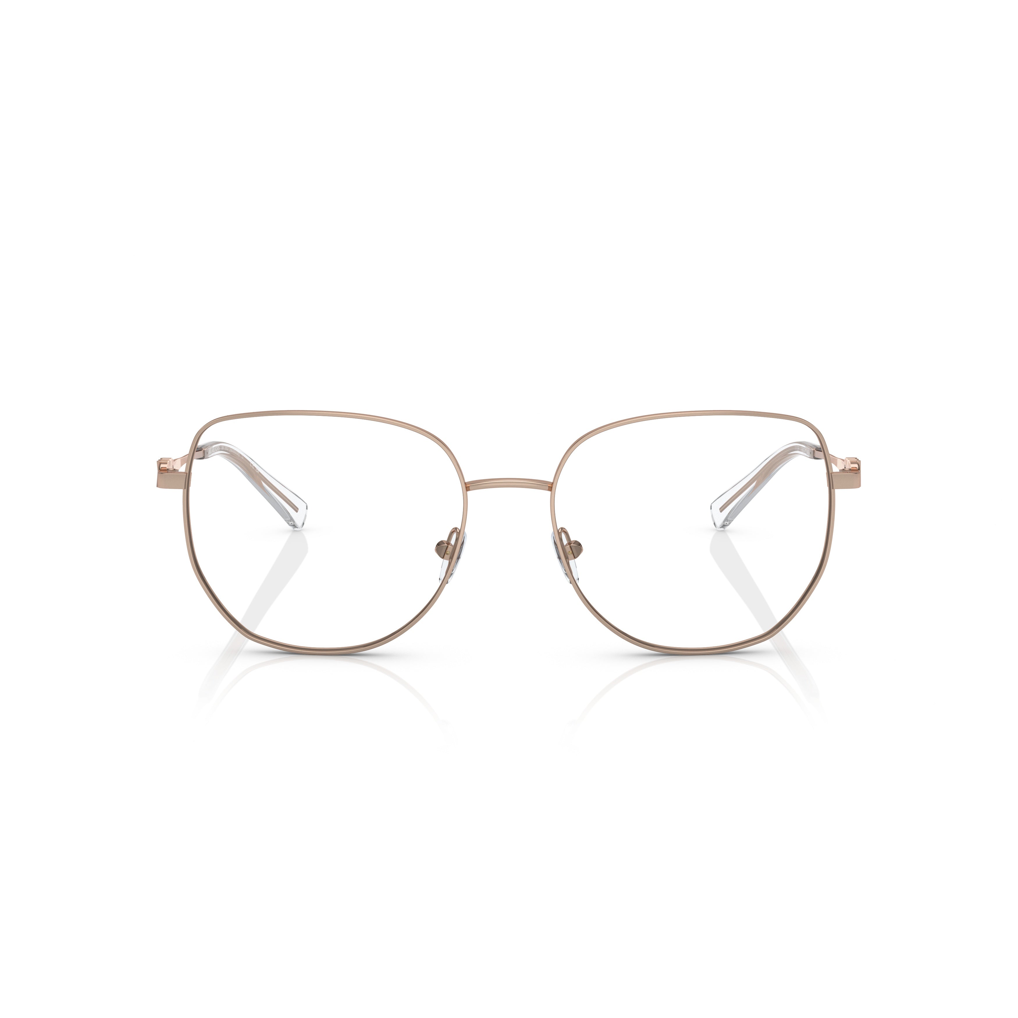 0mk3062 Square Thin Metal Frame Eyeglasses with Cut-Out Temples