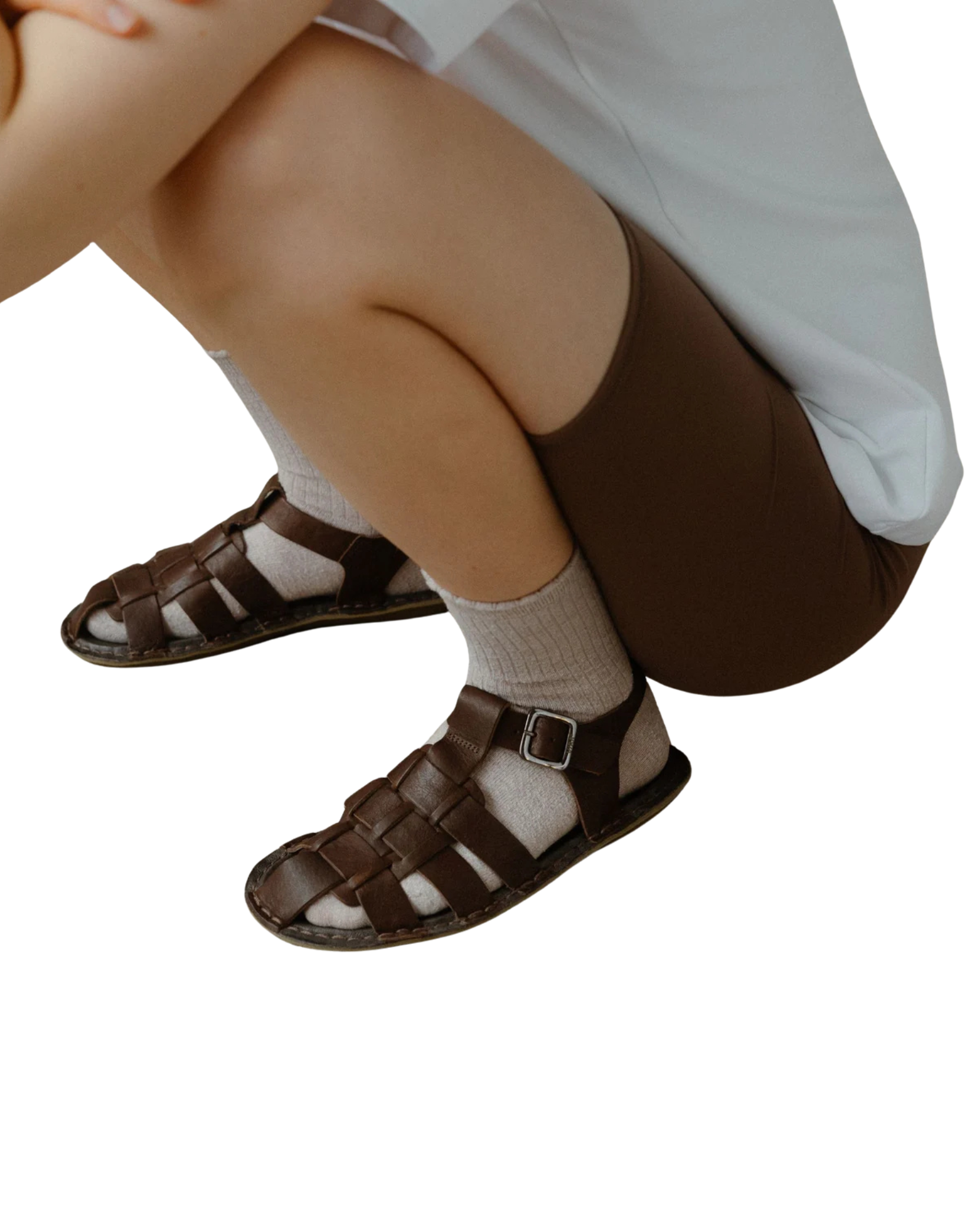 Capri Leather Cocoa Brown Unisex Sandals