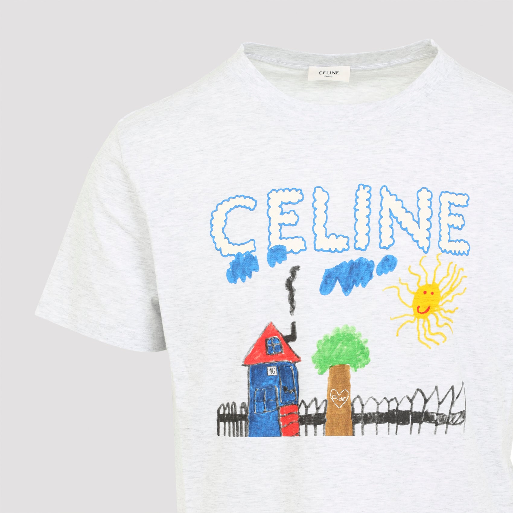 Soft Mélange Light Grey Cotton Jersey T-Shirt